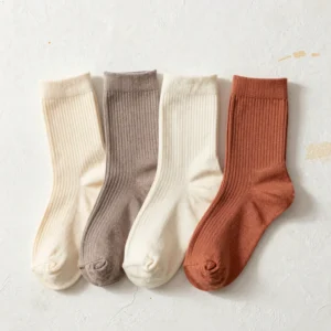 Fine Ribbed Crew Socks Pack